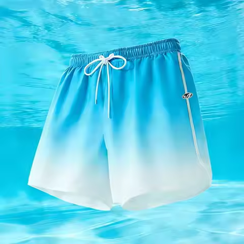 Men's Swim Trunks Quick Dry Board Shorts 5 Inch | Beach Swimwear with Liner Double Layer Anti-Exposu