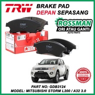 MITSUBISHI STORM L200 / A32 3.0 TRW FRONT BRAKE PAD [GDB3124]