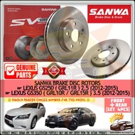 SANWA STANDARD Lexus GS250 GRL11R 2.5 / GS350 GRL10R GRL15R 3.5 Brake Disc Rotor FRONT REAR SET