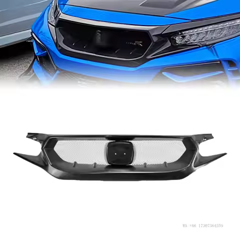 Hot EPR for Civic Type R FK8 JS Style FRP Front Bumper Grill (FC1/FK7 Compatible Easy Installation O