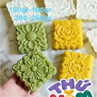 Khuôn Trung Thu lò xo Hoa 4 Mặt Vuông(150-200gr)