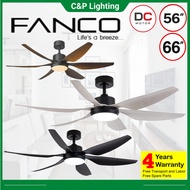 Fanco Heli 56" / 66" Madeira DC Ceiling Fan with LED Light and Remote Control