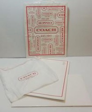 美國 全新COACH白色紙盒+禮盒+紙袋 原廠防塵袋 【專櫃】全新保證真↘僅有1件有Dior/Lv/Chanel