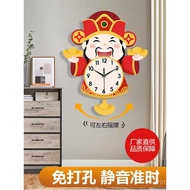 Jam Kuarza Jam Rumah Fesyen Lukisan Hiasan Ruang Tamu Bilik Tidur Jam Mudah Kekayaan Dewa Jam Dindin