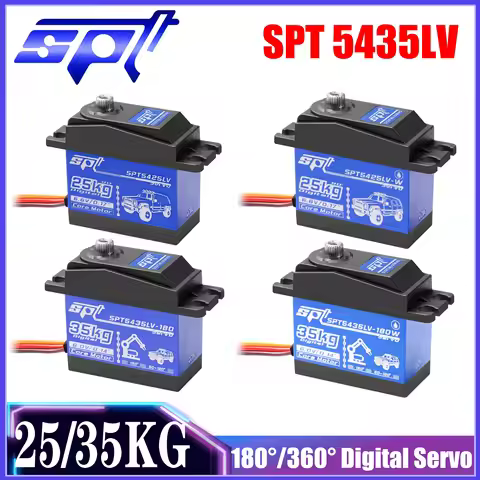 SPT 25KG 35KG 180°/360° Waterproof Metal Gear Digital Servo Large Torque 5435LV for RC Car Crawler S