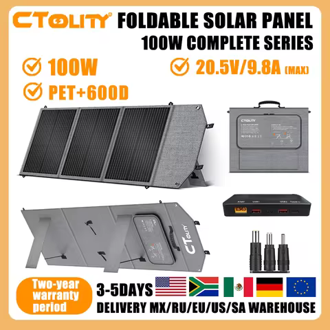 CTOLITY SP100 100W Portable Solar Panel 20.5V Foldable Solar Charger Flexible Solar Generator Power