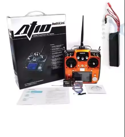 Radiolink AT10 II 2.4G 12CH Radio Transmitter W/ R12DS Receiver 11.1V Battery for RC FPV Racing Dron