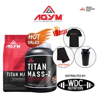 AGYM Nutrition-TITAN MASS ( 2KG ) Whey protein Weight Mass Gain Muscle Build Penambah Berat, MASS Su