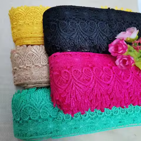 8cm Love Beautiful Crochet Embroidery Lace Ribbon 1/3 Yards DIY Embroidery Bed Skirt Lace Dress Lace