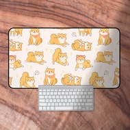 Kawaii Dog Desk Mat, Cute Dog Mouse Pad, Kawaii Gaming Desk Mat, Desk Mat Aesthetic, Gift for Shibainu Lovers