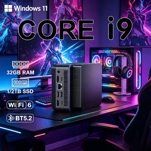 Intel Core I9 8950HK 10980HK Mini PC Core Windows 11 16GB RAM 2TB SSD WiFi6 BT5.2 Portable Mini Desk