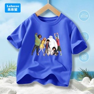 Vintage Baymax T Shirt Big Hero 6 Team Cotton T-Shirts Trending Tee Shirt for Boys' Summer Short Sle