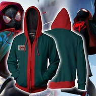 คอสเพลย์ Into Spider Verse Miles Morales Hoodie Coats