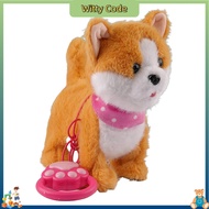 Stuffed Puppy Doll Electric Plush Toy Interactive Walking Plush Puppy Toy with Touch Sensor Licking 