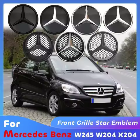 Car Front Grille Star Badge Emblem LED Logo For Mercedes Benz W204 2008-2014 W245 09-11 GLK-Class X2