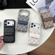 Fashion Brand Luxury Leather Card Case For iPhone 17 16 15 14 13 Pro Max Multi Slot