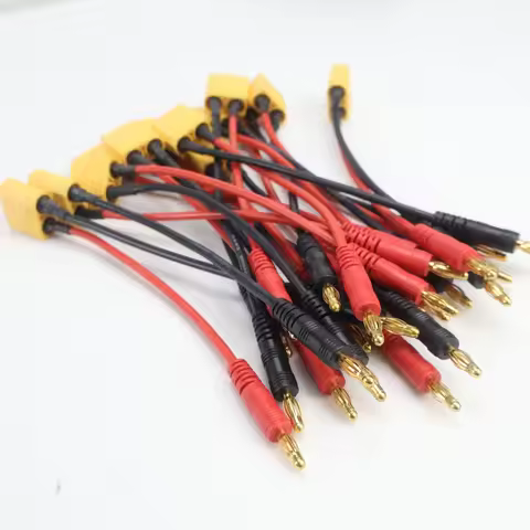 XT90 to 4 0mm Banana Plugs Charge Cable 16AWG Silicone Wire For Lipo Battery 15CM