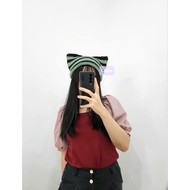 HANDMADE BEANIE CAT HAT/CAT HAT CAT HAT/CAT BEANIE HAT CUTE BEANIE HAT VIRAL/ KOREAN FASHION AESTHET