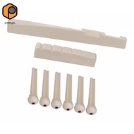 [prettyia] Guitar Bridge Pins Saddle Nut for Left Handed Acoustic Guitar Replacement