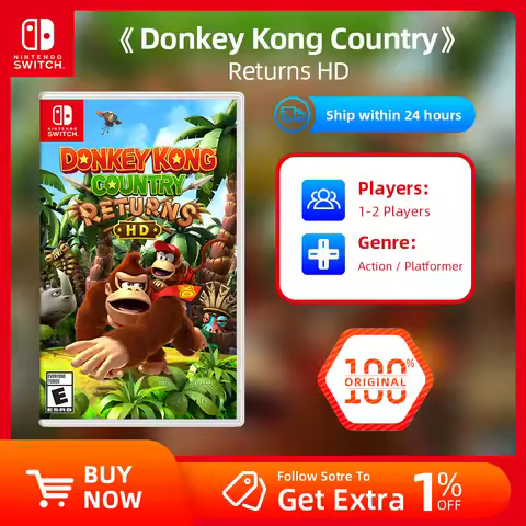Nintendo Switch Game Deals - Donkey Kong Country Returns HD - Cartridge Physical Card for Nintendo S