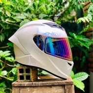 Mũ bảo hiểm Royal M266 Trắng full face 2 kính Helmet