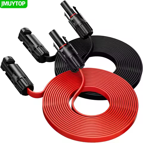 JMUYTOP 12AWG Window Pass Through Solar Panel extension Cable flat wire For Zendure/ecoflow/Anker ba