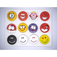 Brooch 3.2cm/4.4cm Smile Face Heart Badge