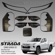 Strada 2019 - 2023 Matte Black Cover Thailand Made ( Cover Head light  Tail Light  Door bowl  Door h