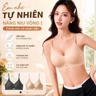 Wireless Invisible Backless Bra, Thin and Light Molded Bra, 4 Ways to Wear W Gel 3D Cup Support, Com