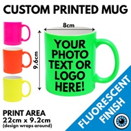 Custom Printed Neon Mug • Personalised Print Cup Image Text Photo Band Mugs