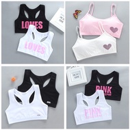 【ง่าย】2PC Bra For Girls 12 Teen Crop Top Underwear Vest Racerback Puberty Sport Training Bras Streetwear Tube Top 8-14Y ปีใหม่13 12