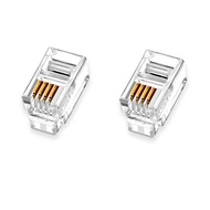 RJ-9 4P4C PLUG Connector 4 Pin contents 100 pcs - RJ9 Connector telephone handle telp