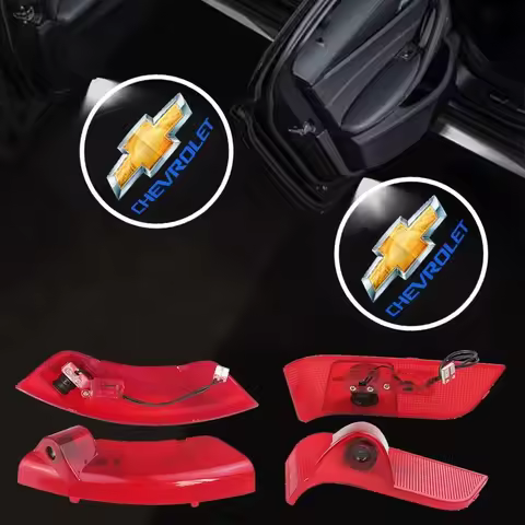 2 piece LED welcome lamp car door light logo laser projector lighting emblem For chevrolet CAPTIVA e