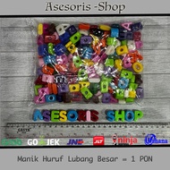 Letter beads | Large Hole Letter Beads | AZ Letter Beads | Colorful Mixed Letter Beads with Holes | 