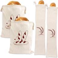 Canvas Drawstring Bag Baguette Bread Wheat Storage Bag Fermented Cloth Packaging Bag ZMLM