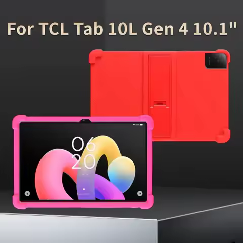 For TCL Tab 10L Gen 4 Tablet Case 10 inches Tablet Kids Friendly Soft Silicone Adjustable Stand Cove