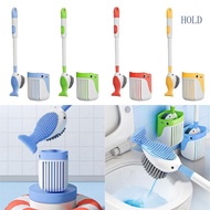 ACE Cartoon Whale Long Handle Toilet Bowl Brush and Holder Bathroom Toilet Brush