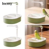 Ioensy Automatic Bird Bath Bird Automatic Shower Box with Perch Parrot Bathtub for Budgie