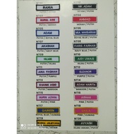 [CUSTOM] Sulam Tag nama | Nametag | Name / Kain / Jawi / Sekolah / Sulam / Sekolah | School Name Tag
