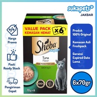 Sheba Pouch VP Tuna Wet Cat Food 6x70gr