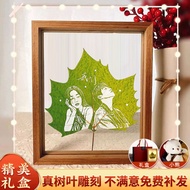 Leaf Engraving Customized Photo Birthday Gift for Girlfriend Wife Anniversary Wedding Anniversary Bo
