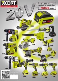 หินเจียรไร้สาย Xcort รุ่นบรัชเลส มอเตอร์ไร้แปรงถ่าน เครื่องเจียไร้สาย พร้อมประกันศูนย์ 1 ปี หินเจียร