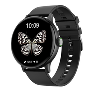 DT2+智慧手錶女性助手無線充手錶 藍牙通話資訊健康監測（TPU-全黑）