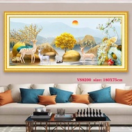 Cross-stitch painting DEER FORTUNE - RICH AND RICH (VS8199-150x66cm, va8200-180x75cm)
