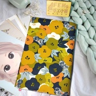 花草系列-文青竹葉花藍綠款布書套-布書衣-A5/25K手冊套