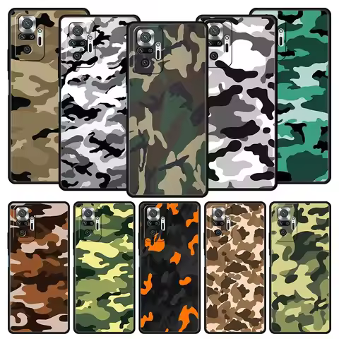 Camouflage Camo Military Army Phone Case For Xiaomi Redmi Note 13 12 5G 11 10 Pro Plus 4G 9S 9 8 7 9