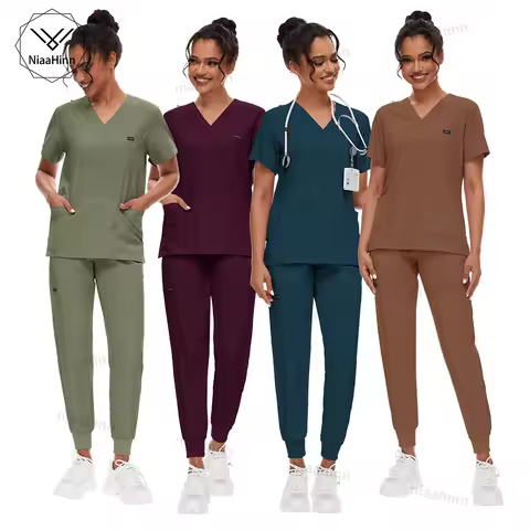 Dental Clinic Doctor's Surgical Gown Breathable Nurse Work Clothes Hospital Accessories Pharmacy Bea
