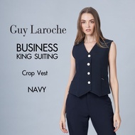 Guy Laroche Vest king suiting เสื้อกั๊กผู้หญิง ทรงคอวี สีกรมท่า GBB1NV