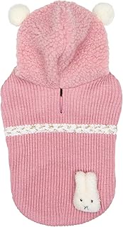 Pinkaholic New York Willow Cute Winter Hooded Shirts Flat Vertical Ribs Pattern for Small and Medium