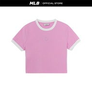 MLB เสื้อยืด ผู้หญิง WomenS Ringer Slim Crop T-Shirts รุ่น 3FTSB6953 07PKN สีชมพู